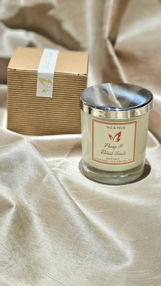 Peony & Blush Suede Candle